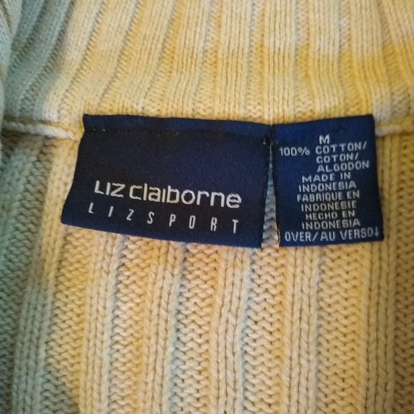 Liz Claiborne 100 per cent cotton Sweater, Beige - Picture 2 of 3